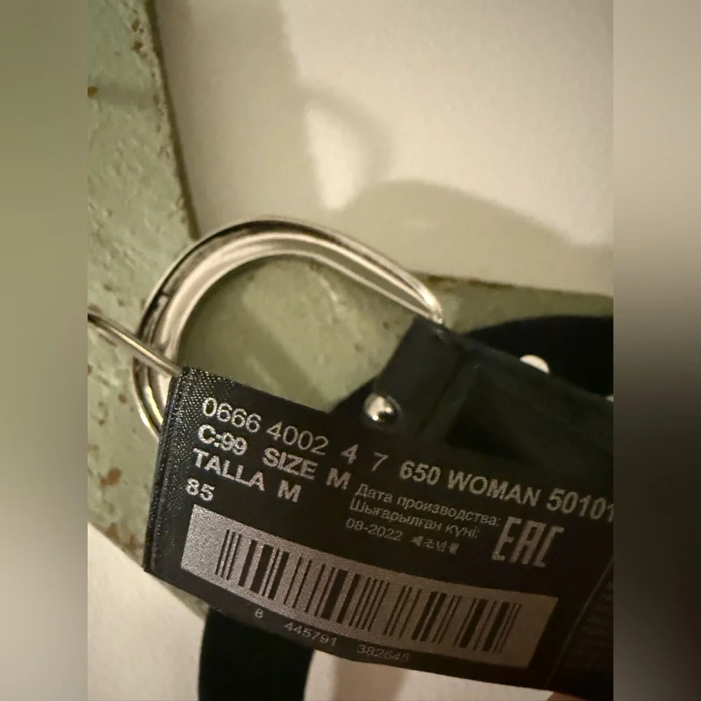 Mango Black Belt with Silver Buckle